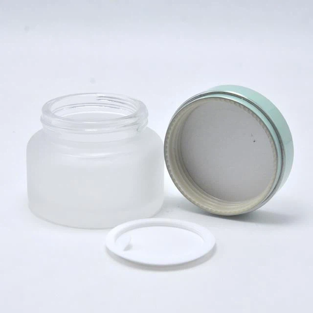Frosted Glass Cream Jar